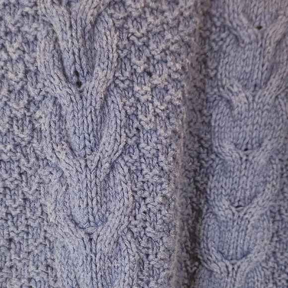 VTG Birch Bros Nordic Fair Isle Novelty Animal Pullover Sweater Blue Sz M - Picture 11 of 12